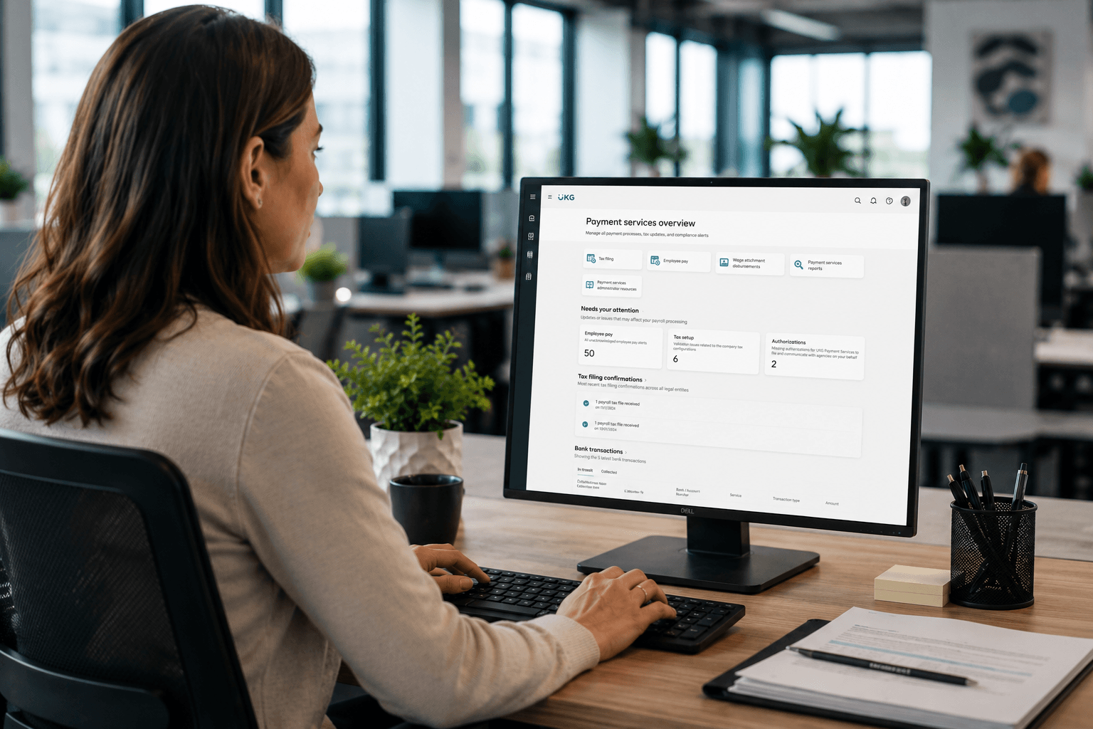 One UKG experience hero showing unified enterprise workforce management platform